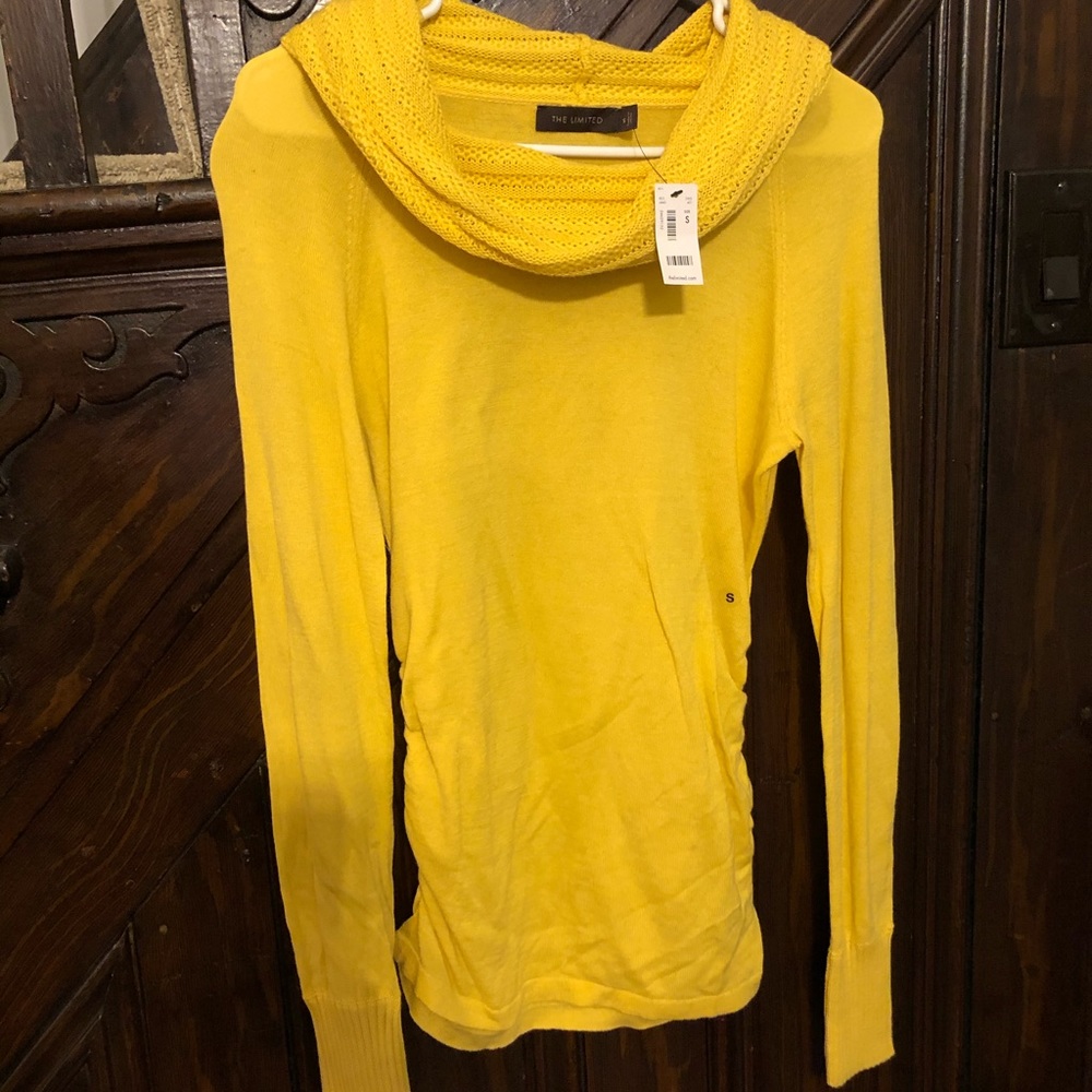 The Limited, small, yellow, turtleneck